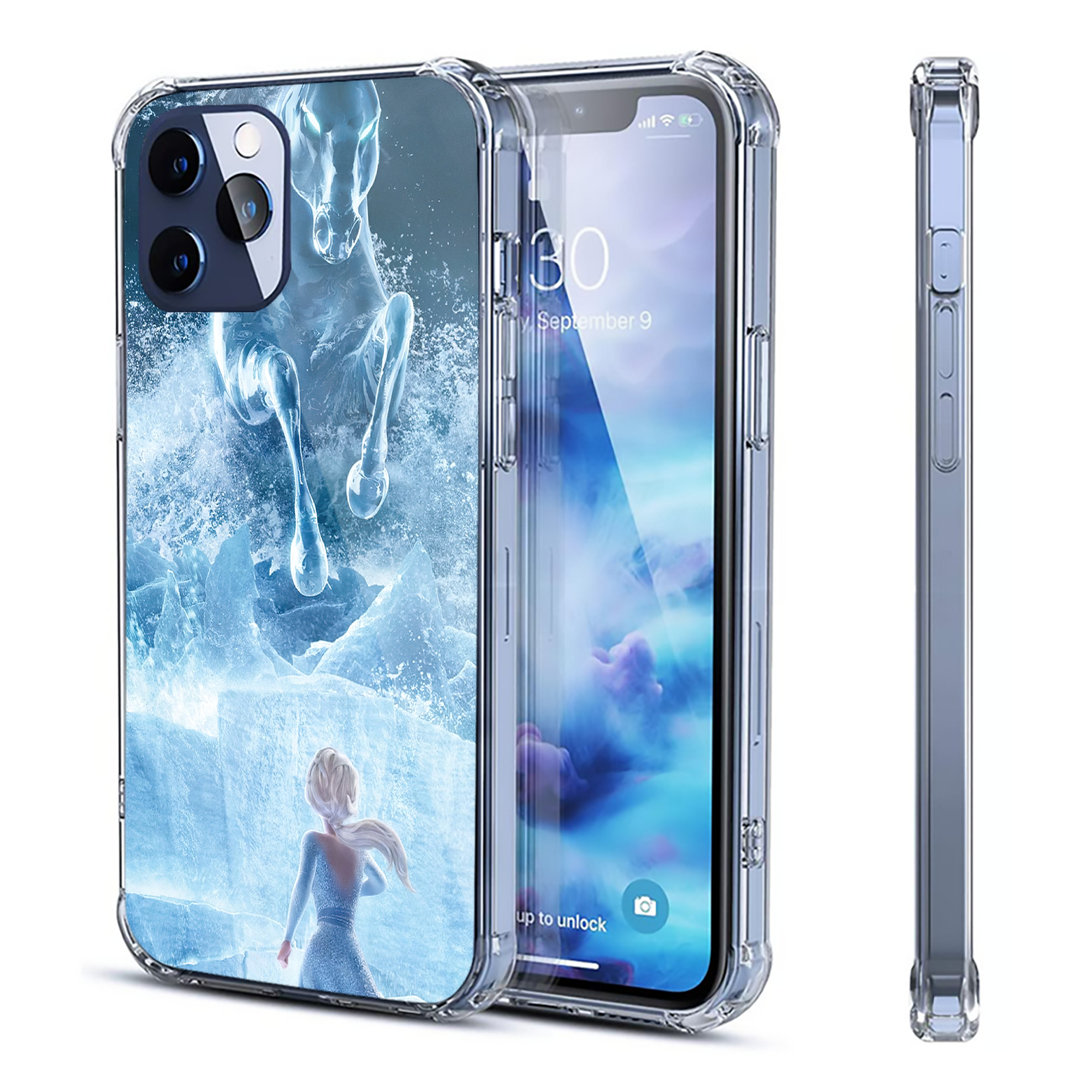 （画像用） アナと雪の女王 アンナ エルサ Frozen Anna Elsa 【iPhone 12シリーズ対応】透明スマホケース（クリアソフトケース）